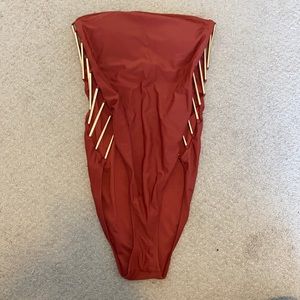 Brand new strapless one piece swimsuit
